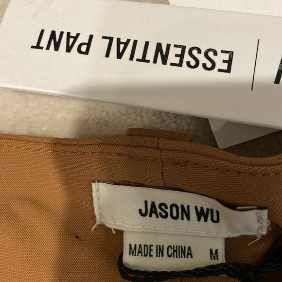 NWT Jason Wu Essential Pleated Suit Pants in tan/camel size medium - Picture 4 of 8